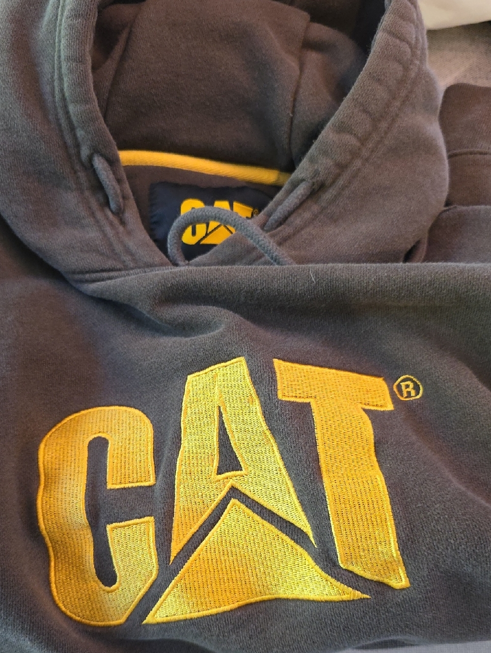 Cato Men's Black Hoodie with Yellow CAT Logo